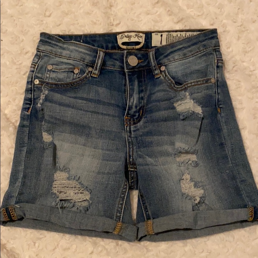 Bermuda jean shorts